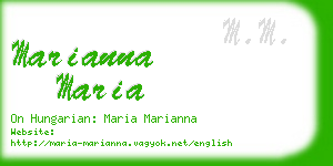 marianna maria business card